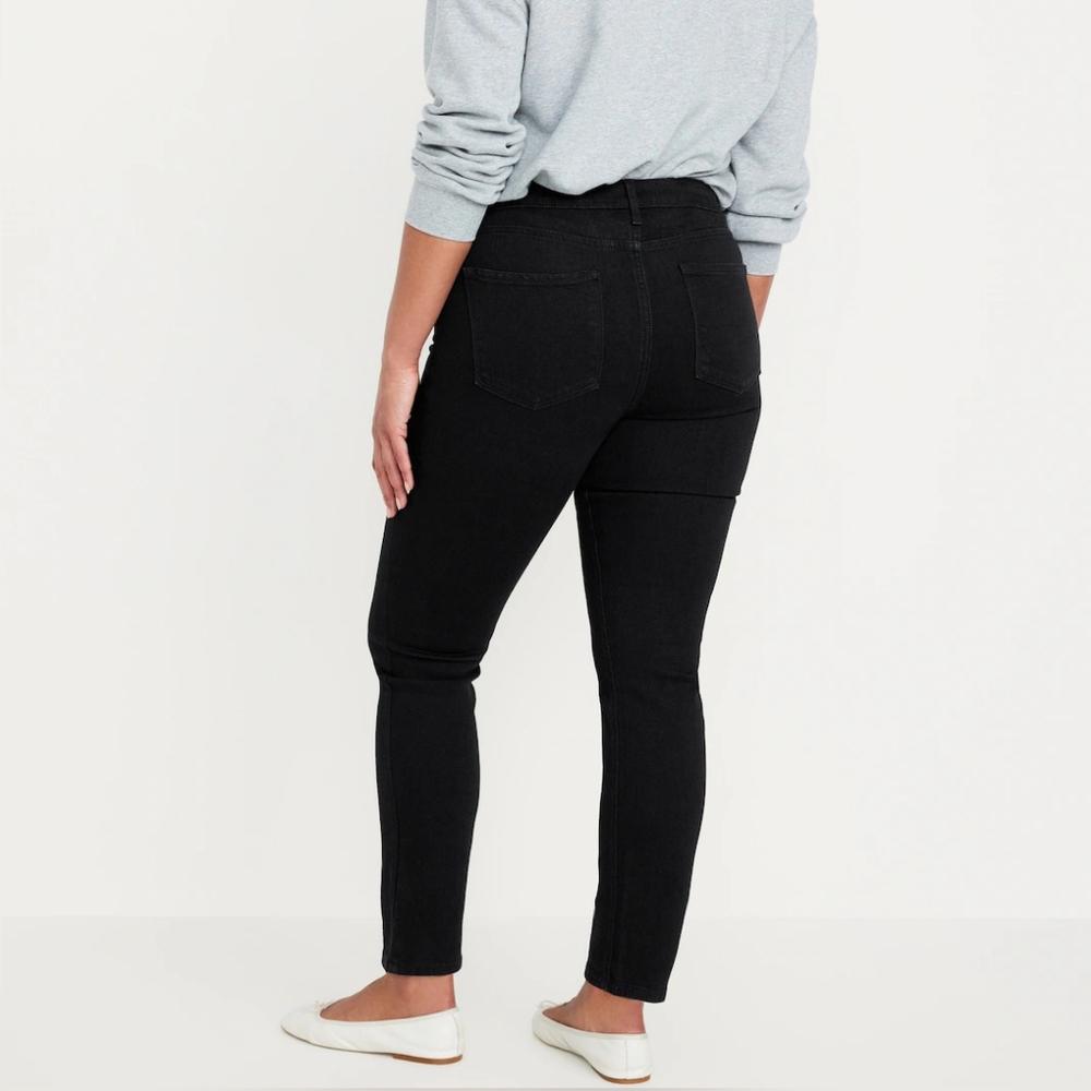 NWT Old Navy Black High-Rise Straight Ankle Jeans Size: 20 Long - Picture 2 of 7